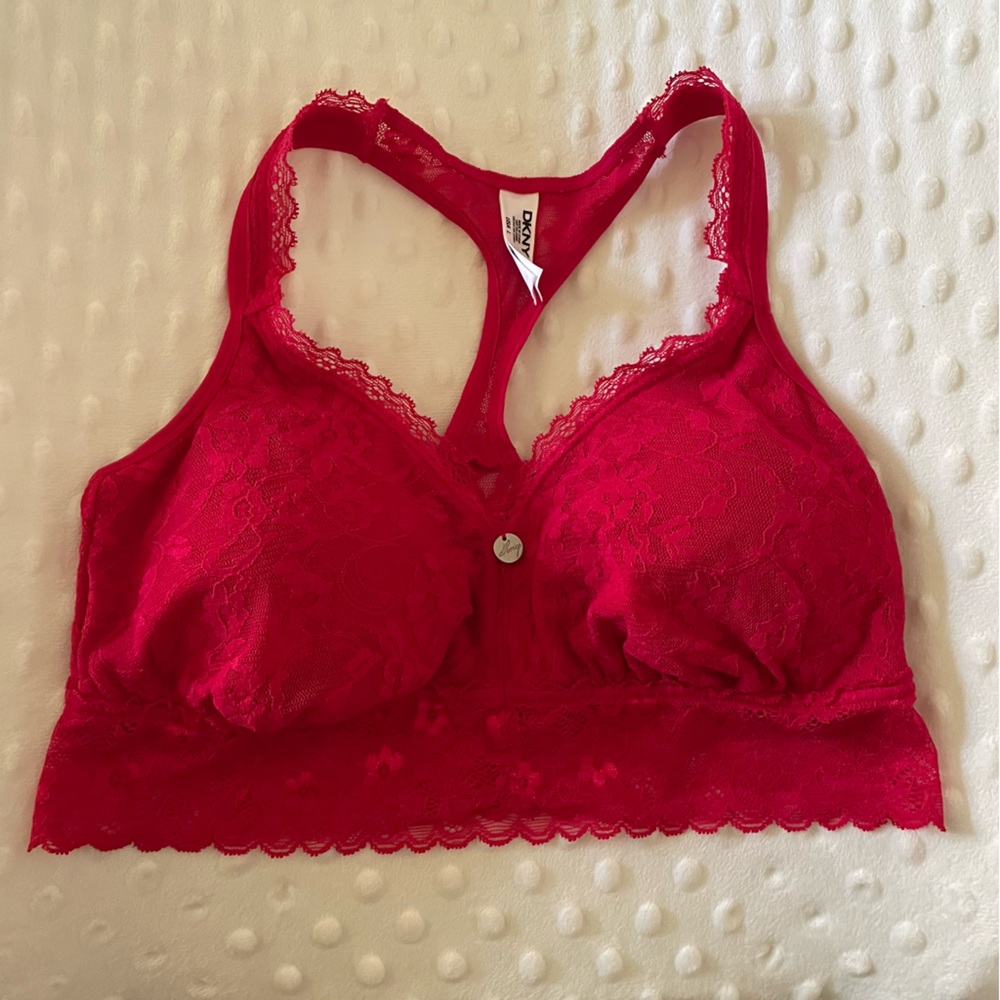 DKNY red lace bralette